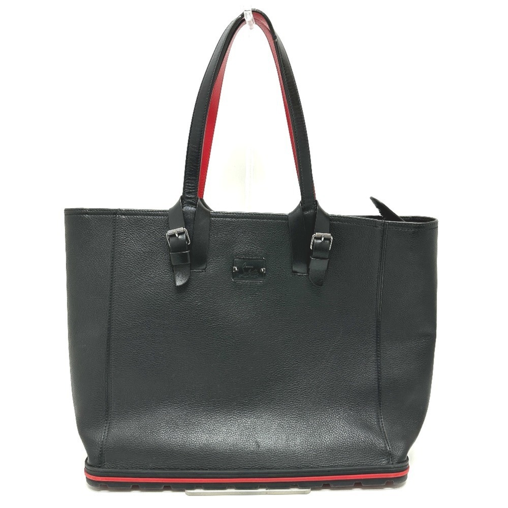 Christian Louboutin Logo Shoulder Bag Tote Leather Men's Black